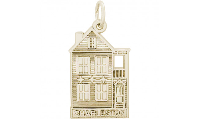 14k Gold Charleston Row House  Charm