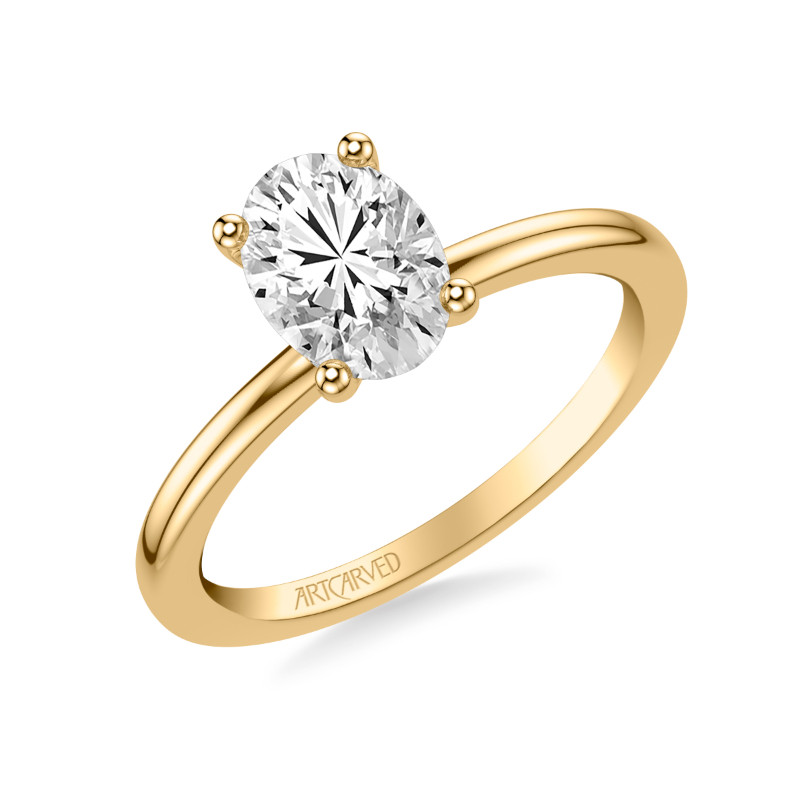 Artcarved Bridal Semi-Mounted with Side Stones Classic Solitaire ...