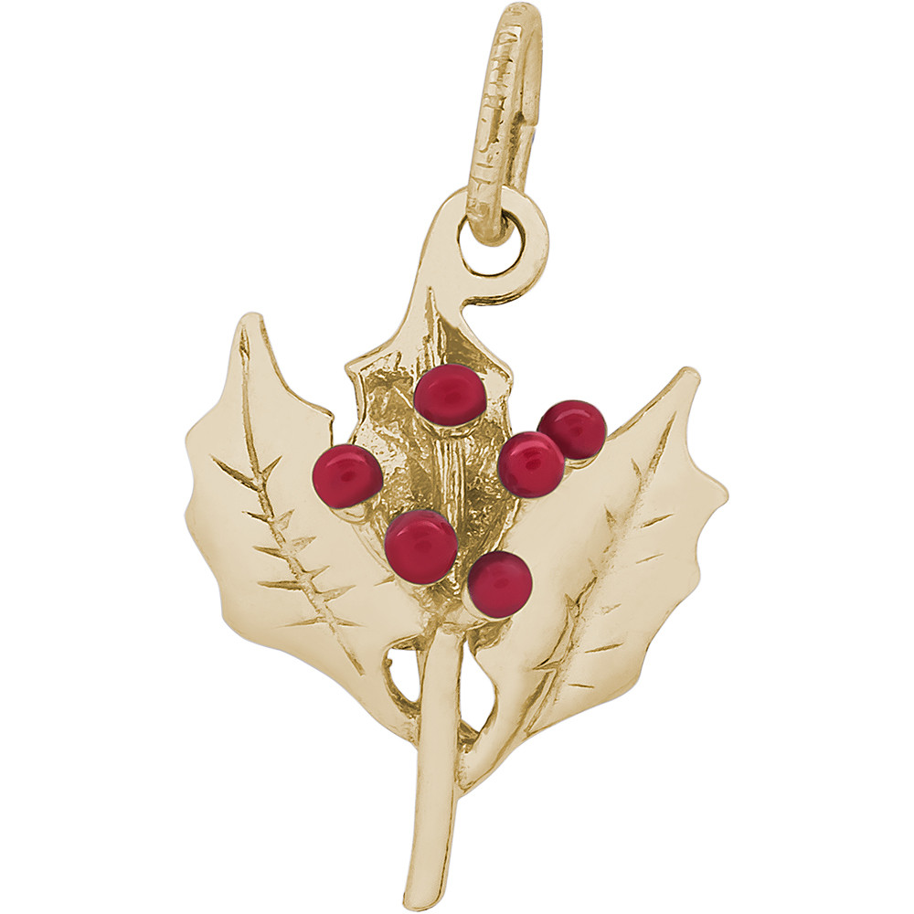 14K Holly store Charm