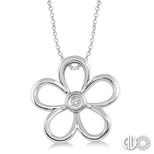 Silver Flower Locket 