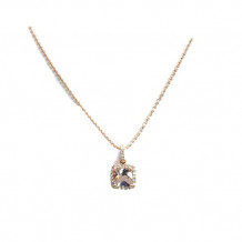 YCH 14k Rose Gold Morganite Diamond Necklace
