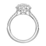 Artcarved Bridal Mounted with CZ Center Classic Contemporary Engagement Ring Lillian 14K White Gold - 31-V860ERW-E.00 photo 3